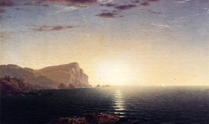 Beacon Rock at Newport Harbor  1857