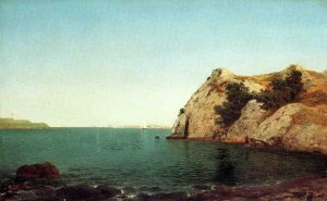 Beacon Rock at Newport Harbor  1857